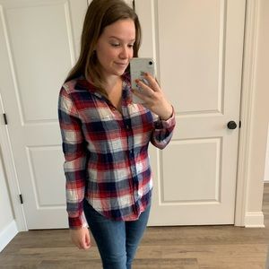 American Eagle Aah-mazingly Soft Boyfriend Flannel, Size XS